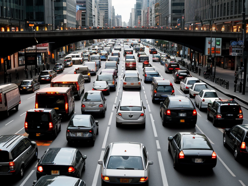 Tráfico congestionado en la Ciudad de México